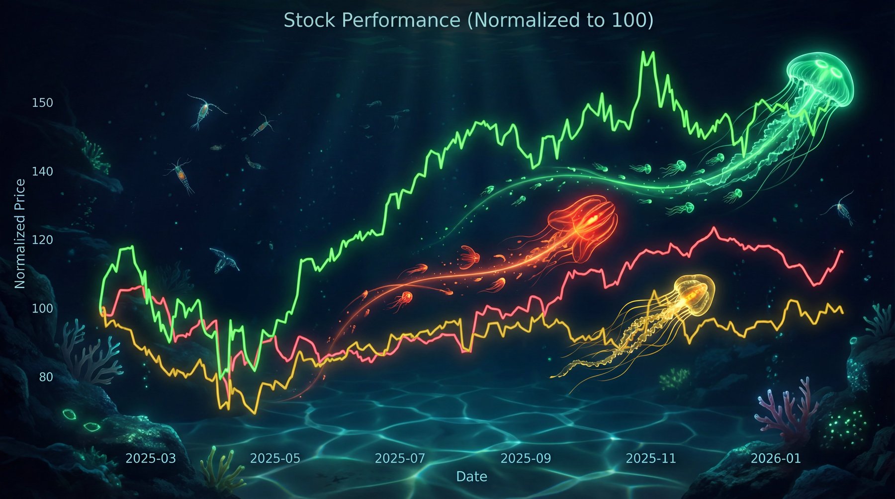 Underwater jellyfish chart