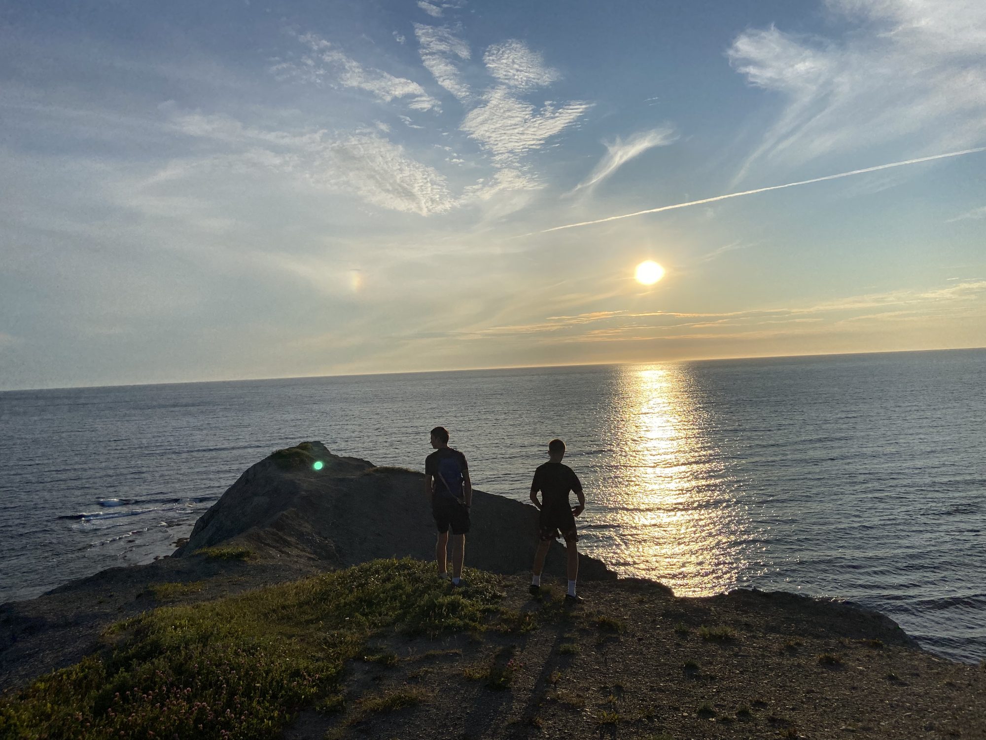 Sunset on the coast near Rocky Harbour