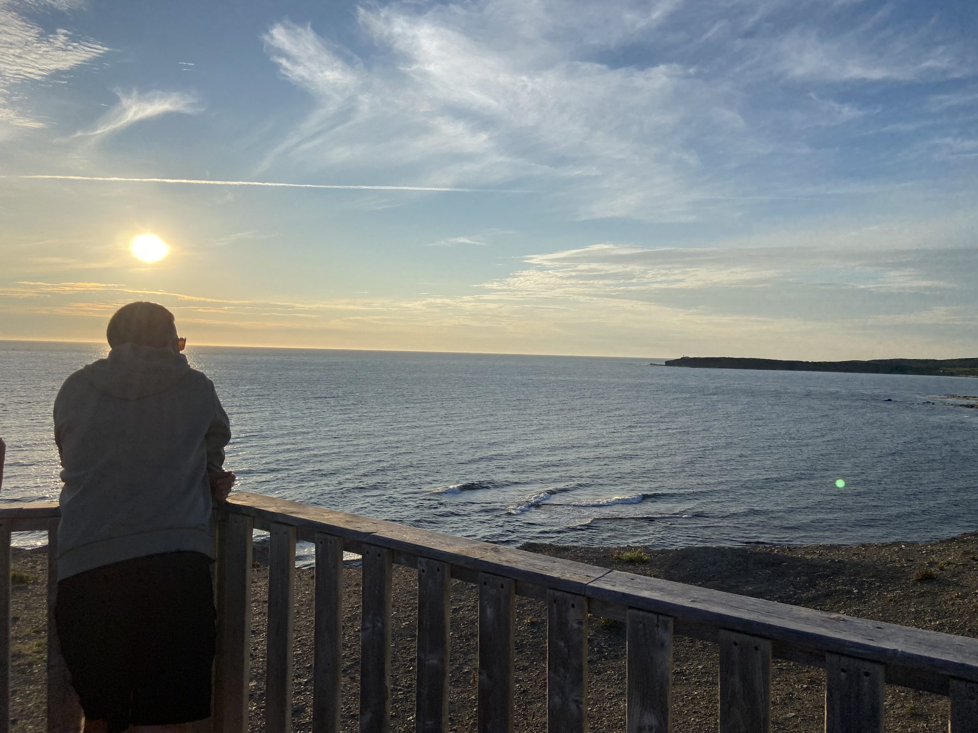 Watching the sunset from the coast