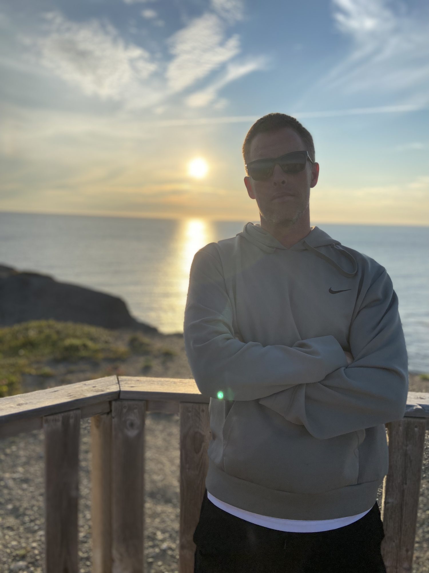 Evening portrait overlooking the water