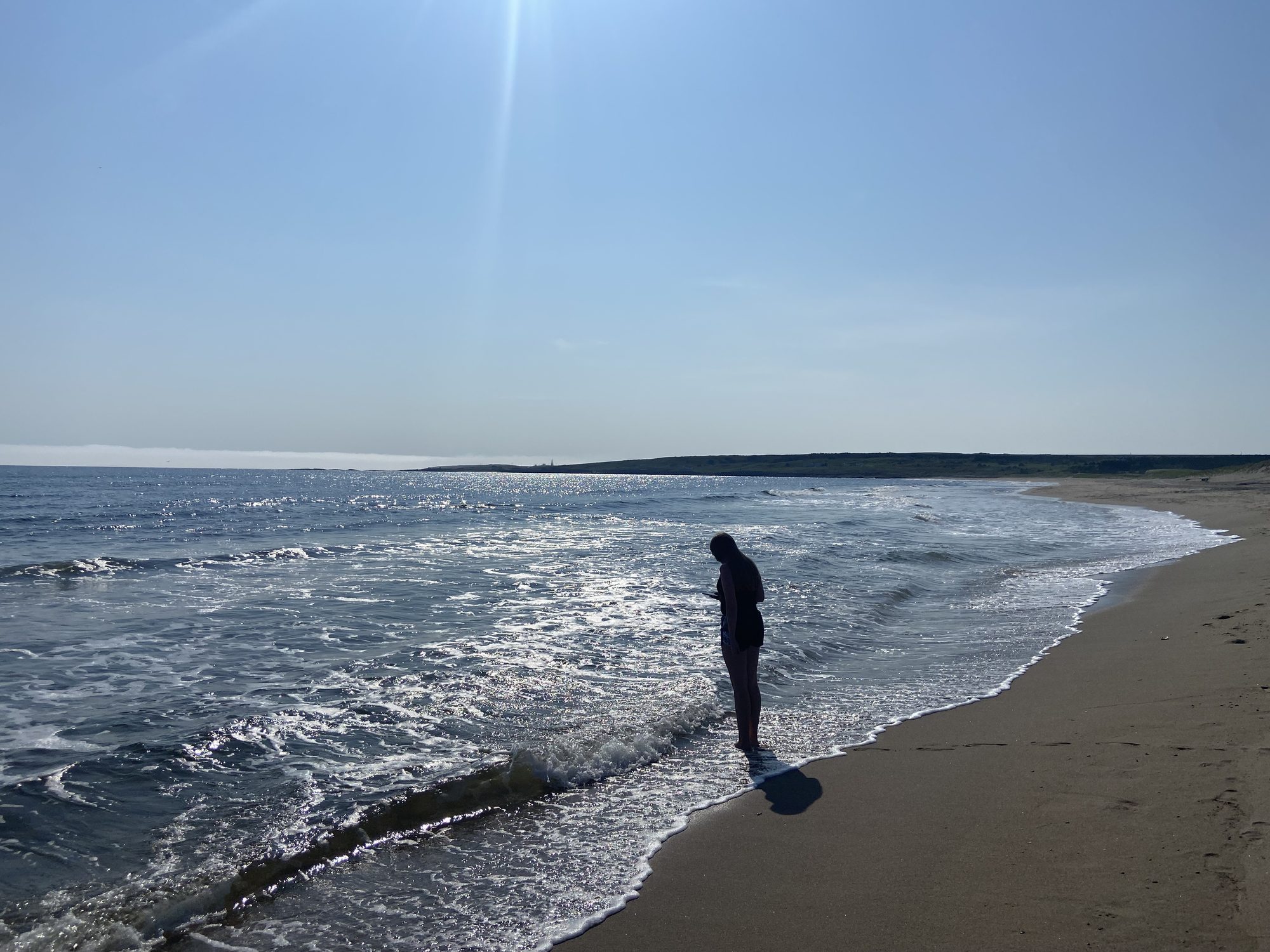 Sunlight over the water at J.T. Cheeseman Provincial Park